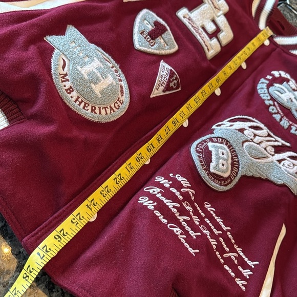 Pelle Pelle limited edition Burgundy Varsity Jacket Vintage and Rare EUC 3XL - Picture 12 of 16